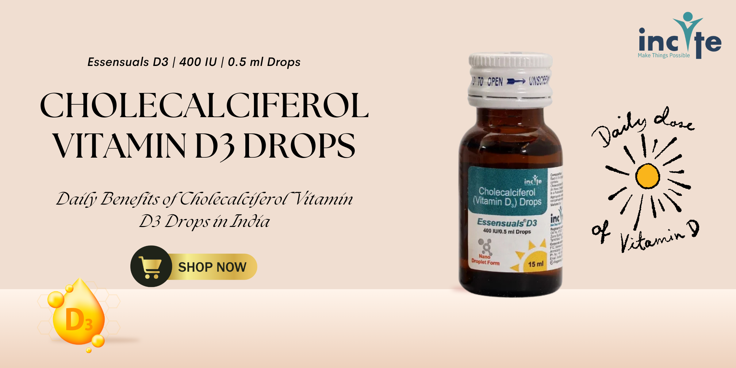 Daily Benefits of Cholecalciferol Vitamin D3 Drops in India – October 2025