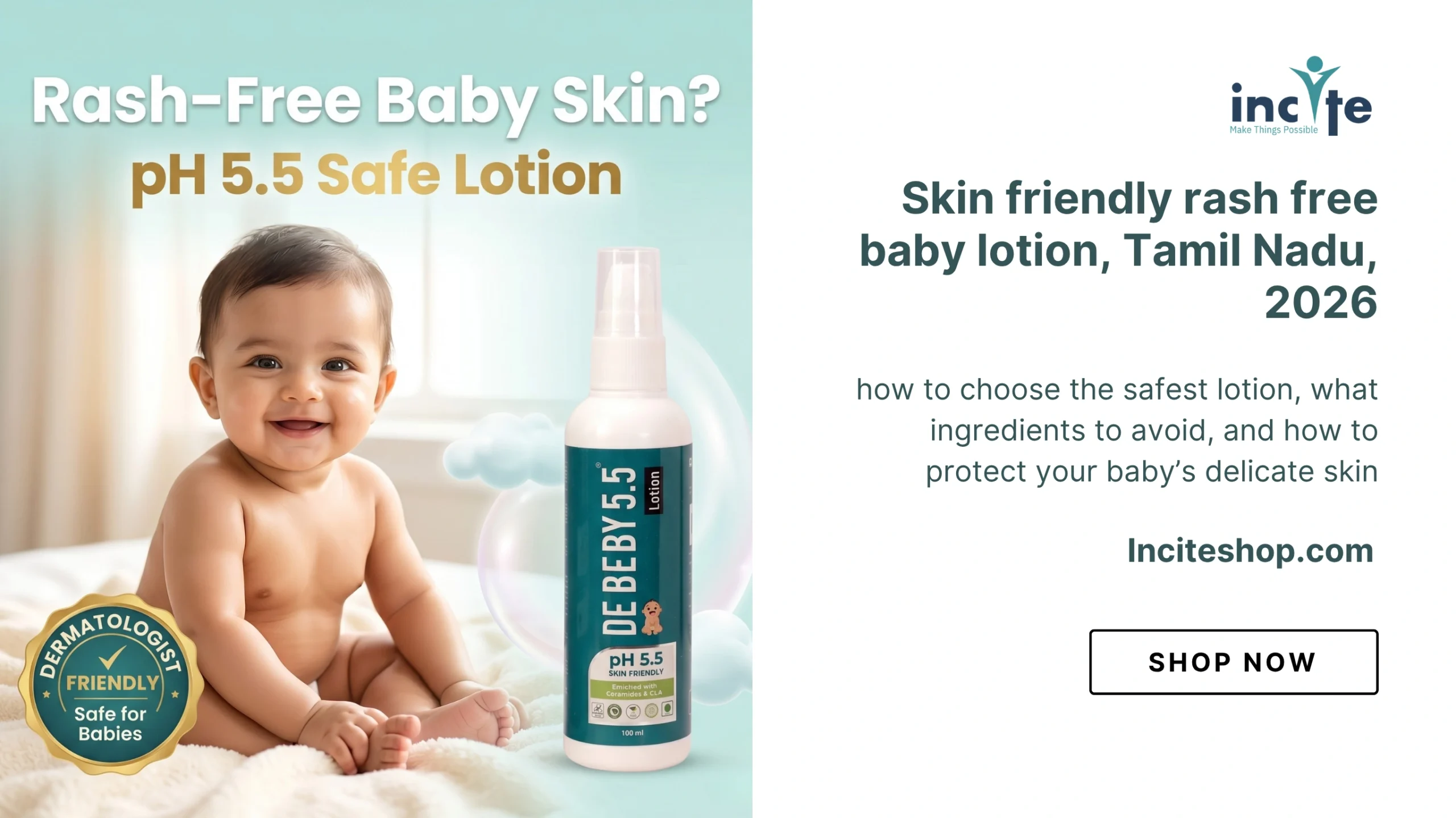 Skin friendly rash free baby lotion, Tamil Nadu, May 2026